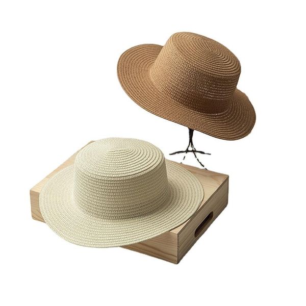 

wide brim hats custom personal logo plain beach paper straw for women, Blue;gray