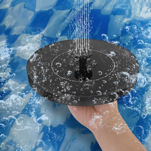 

solar powered water fountain outdoor pump bird bath pond waterfall garden decoration pool with 2.4w floating birdbath decorations