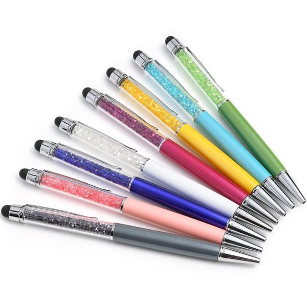 

1pcs high-quality crystal ballpoint pen creative novel stylus stationery concise office school ballpen pens, Blue;orange