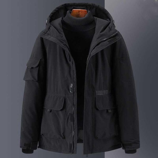 

off season down jacket men's winter new thickened leisure canadian style outdoor work clothes couple fashion youth black