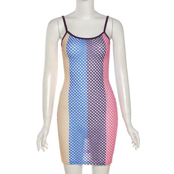 

casual dresses woman european and american style summer dress club women's fashion printing hollow mesh stitching bag hip hy4-01, Black;gray