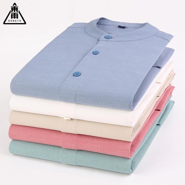 

men's casual shirts business solid color round neck long sleeved spring autumn models small clear young loose, White;black
