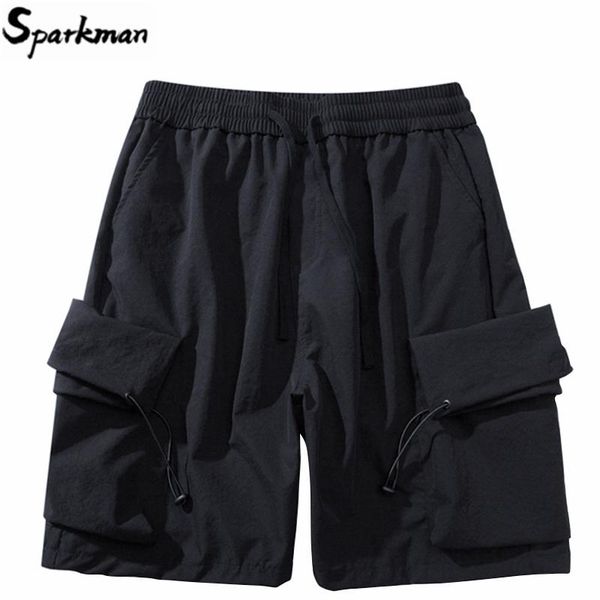 

hip hop streetwear cargo shorts harajuku baggy joggers summer men track short oversize sweatpant japan style men's, White;black