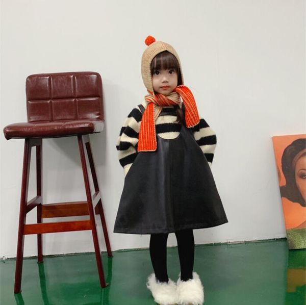 

skirts selling brand pu leather black for girls baby strap children overalls kids tutu clothes girl 1340, Blue