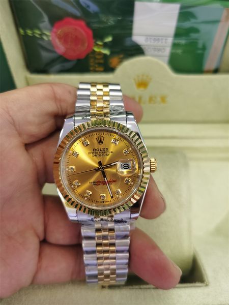 

with original box datejust 36mm 41mm watch diamond dial bezel 126234 a2813 automatic mens watches steel two tone gold jubilee bracelet woman, Slivery;brown