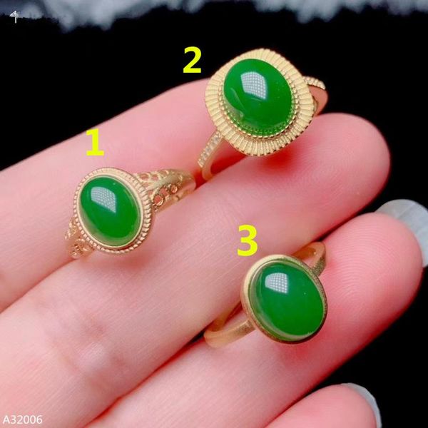 

cluster rings 925 sterling silver natural jasper gemstone girls ring 3 optional high clarity translucent luxury fashion support testing, Golden;silver