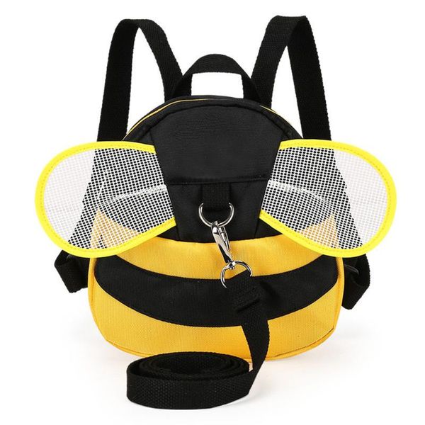 

rucksack cartoon backpack safety toddler anti-lost school bag kids walking mini cute bee with harness bags