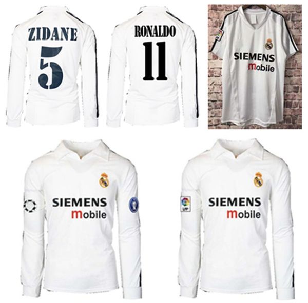 

2001 2002 2003 04 05 real madrid centenary home soccer jersey zidane figo hierro ronaldo raul classic retro football shirt, Black;yellow