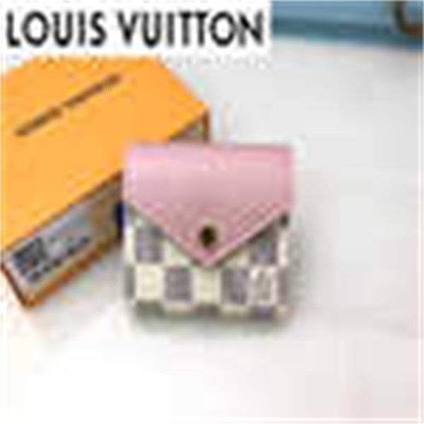 

holders wallet brand wallets designer key luxury clutches zqvw chain n60168 pouches pink card leather cases purse compact long, Black;red