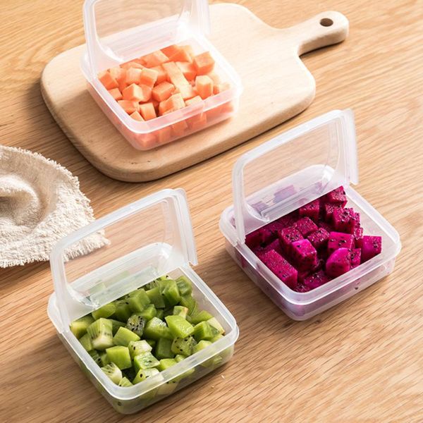 

bowls 2pcs transparent storage container leak proof fruits box organizer for cheese kitchen onion ginger garlic