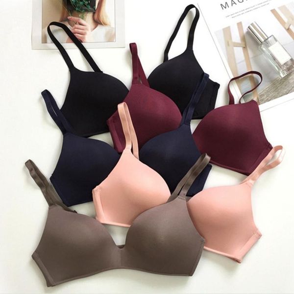

bras women's bra underwear push up intimates lingerie solid color soft wire arrival, Red;black