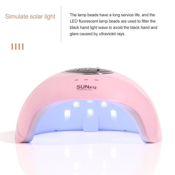 

nail art kits intelligence 54w led dryer uv gel varnish polish potherapy light delicate portable durable manicure tools 2021