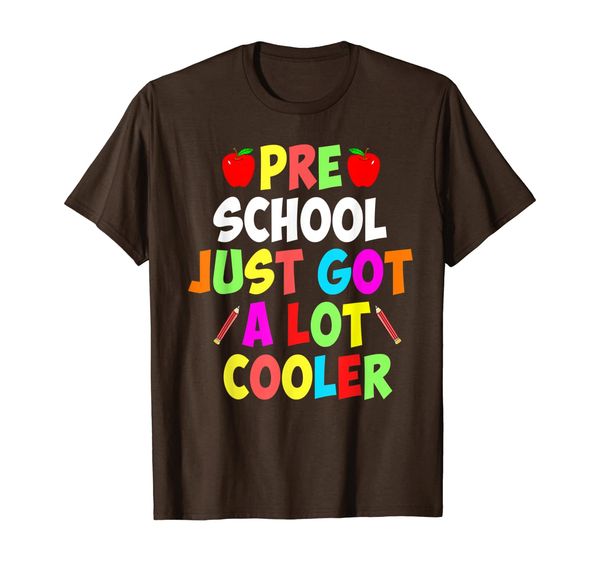 

pre school just got a lot cooler gift for toddlers t-shirt, White;black