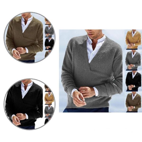 

men's sweaters great stitching stretchy thermal knitted winter sweater for daily wear, White;black