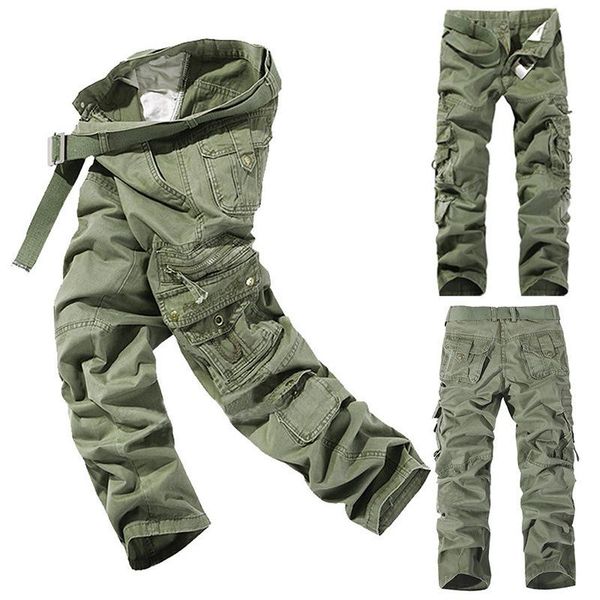 

mens military tactical pants swat trousers multi-pockets cargo training men combat army work safety uniforms men's, Black