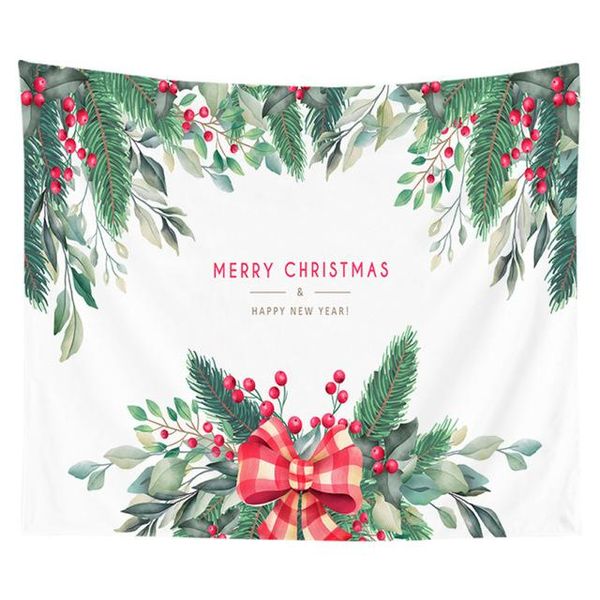 

tapestries fuwatacchi merry christmas tapestry tree bell deer printed wall hanging xmas style beach blanket carpet gift
