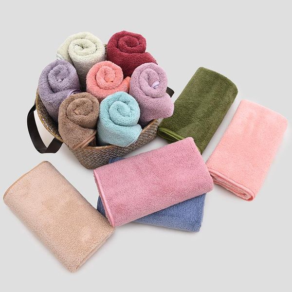 

towel thicken coral velvet set solid color super absorbent soft travel sports face hand swimwear shower bath cloth