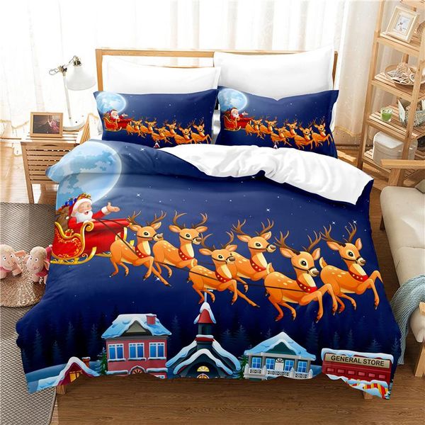 

bedding sets moose pulling cart duvet cover set 3d digital printing bed linen fashion design comforter