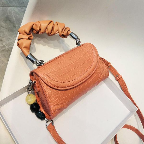 

evening bags 2021 fashion cowhide crocodile pattern underarm bag for ladies all-match shoulder diagonal small square sac