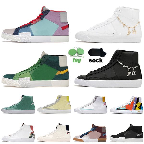 

2022 fashion blazers mid 77 mens women casual shoes platform designer sneakers vintage ruohan wang indigo have good game mosaic sports size