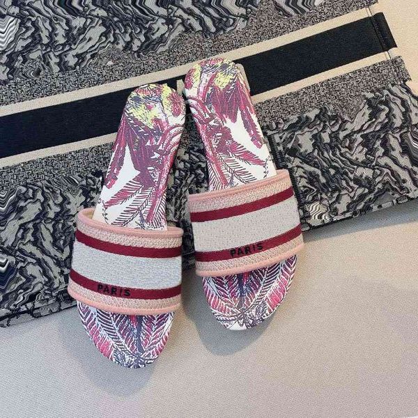 

classics sandals fashion slippers slides floral brocade gear bottoms flip flops women shoes striped beach causal slipper home011 35, Black