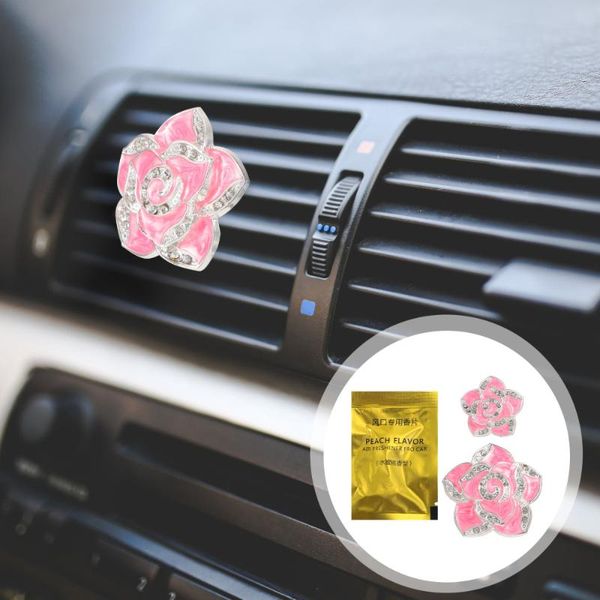 

car air freshener sets ornament flower perfume clip automobile outlet diffuser