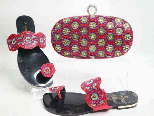 

2021 rhinestone bag with flat bottomed band sals slippers. wear summer selling slippers set, Black
