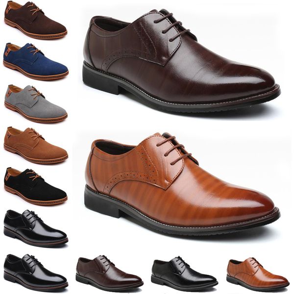 

2021 luxury men casual shoes black brown loafers outdoor flat slip on fashion mens trainers sneakers size 40-47 color8
