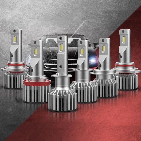 

car headlights 2x q4 led band decoding function headlight bulb h11 h7 9005 9012 h1