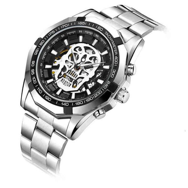 

new fashion sewor fire casual skeleton men male military army clock classic luxury gold mechanical hand wind polar poison, Slivery;brown