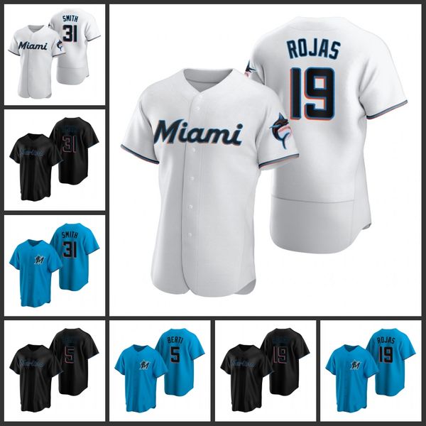

miami marlins men miguel rojas caleb smith jon berti women youth jersey, Black