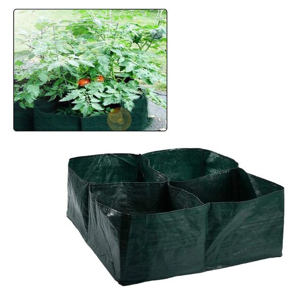 

planters & pots 4 divided grids square planting container grow bag pe fabric plants flowers vegetables planter pot raised garden bed
