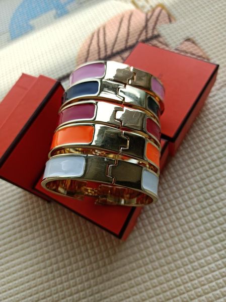 

stainless steel charm gold bracelets for women luxury jewelry designer h bangles men fashion gift love wholesale bangle, Black