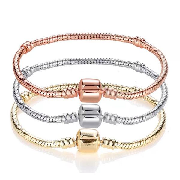 

link, chain 2021 diameter 3mm silver plated copper snake bone basic filmy men women gift jewelry various length, Black