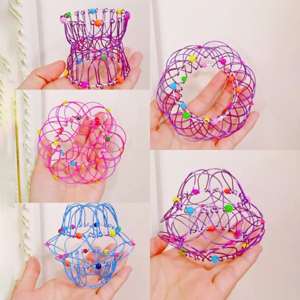 

children anti-stress toy mandala decompression toys variety flower basket thirty-six softened steel ring fidget gifts