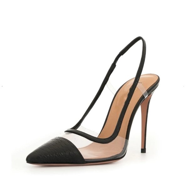 

dress shoes mkkhou fashion high heel sandals women 20 customized transparent dew 12cm open sizes 5-14, Black