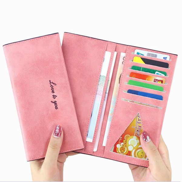 

wallets fashion high capacity women lady girl casual long clutch wallet female pu leather flip up card holder purse, Red;black