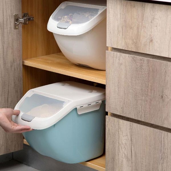 

storage bottles & jars rice box durable organizer container portable protection tank tools for kitchen
