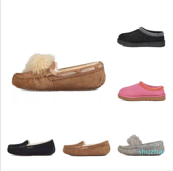 

2021 designer women australia australian boots winter snow furry satin boot ankle bowknot booties fur leather outdoors shoes eur35-40, Black