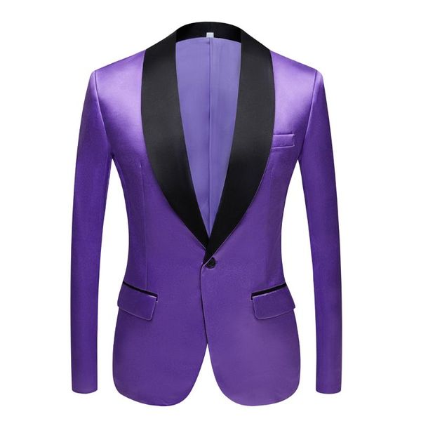 

men's suits & blazers men's bright face embossed suit violet coat 2021 custom made casual wedding prom groom blazer jacket, White;black