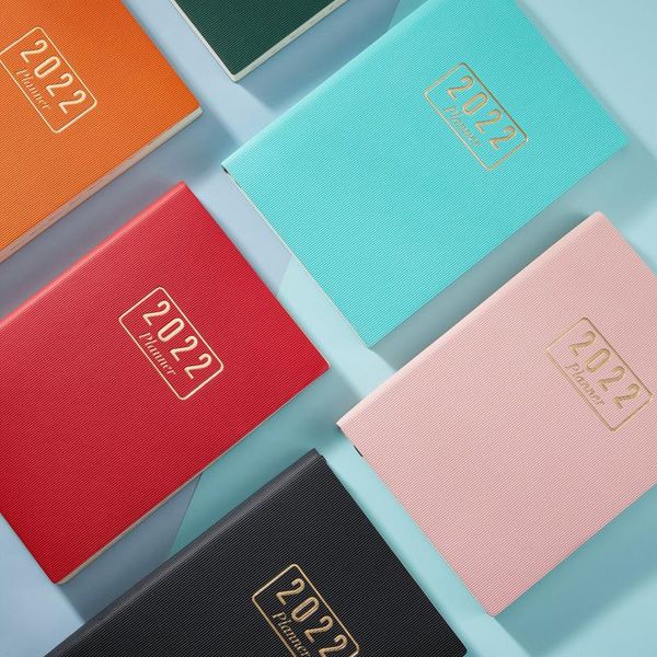 

notepads a5 daily notebook journals, weekly, monthly calendar planner for office 365 schedule agenda 2022 goal setting,, Purple;pink