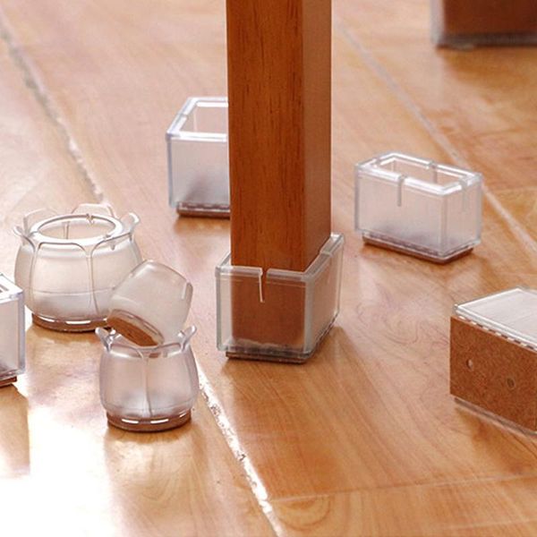 

8pcs/lot qdrr table chair leg mat silicone non-slip caps foot protection bottom cover pads wood floor protectors planters & pots