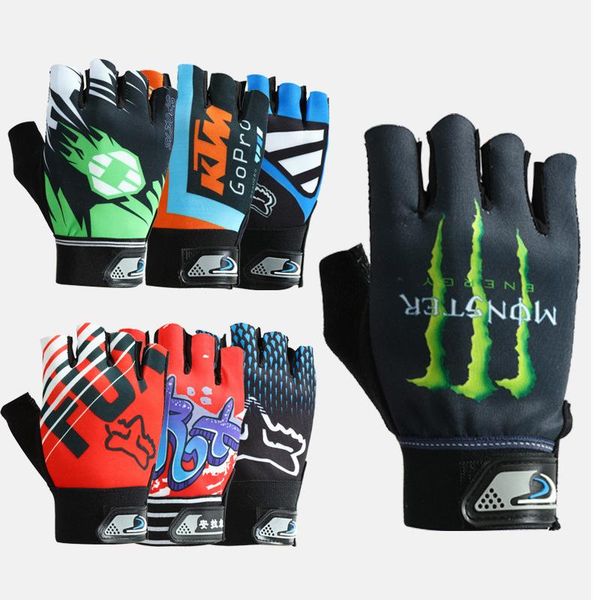 

cycling gloves half finger mountain bike fitness anti-slip short summer thin men and women breathable sports, Black