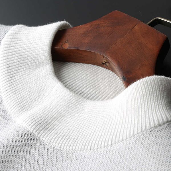 Мужской свитер камуфляж вязать круглые шеи пуловер мужские джемпер осень трикотажные S высококачественный кашемир серый черный Y0907