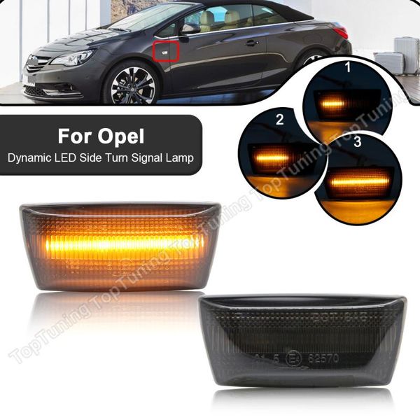

emergency lights 2pcs led dynamic blinker side marker flowing turn signal lamp for cascada 2013- corsa d 3d 2006-2011