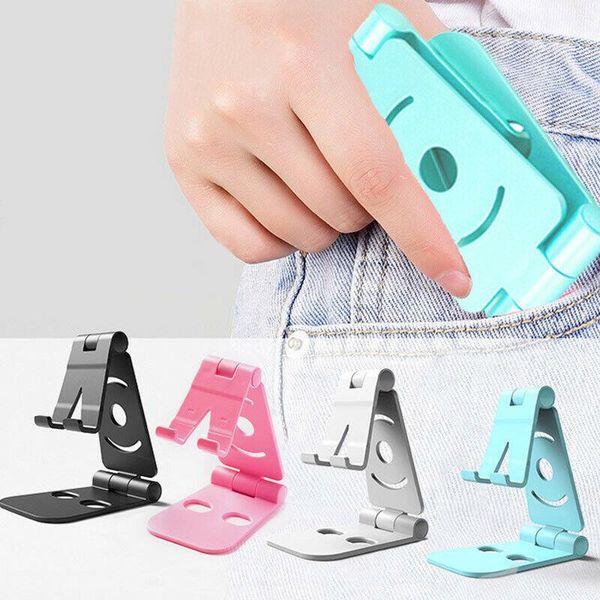 

cell phone mounts & holders mobile holder bracket mount desk stand double folding portable for tablet drop