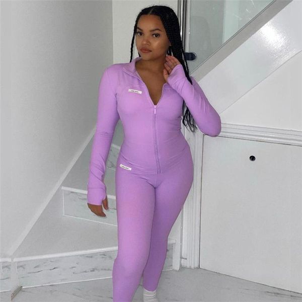 

women's two piece pants casual women tracksuit print letter biker set slim zipper sportsuit high waist outfit matching, White