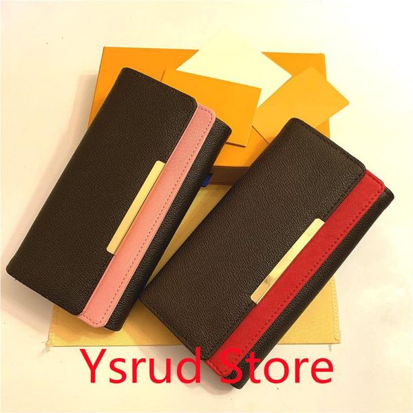 

wholesale red bottoms lady long wallet multicolor designer coin purse card holder original box women classic zipper pocket wallets, Red;black
