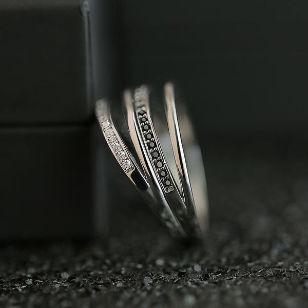 

mens and womens ring full circle zircon inlaid women's , super flash tail finger simple, Golden;silver