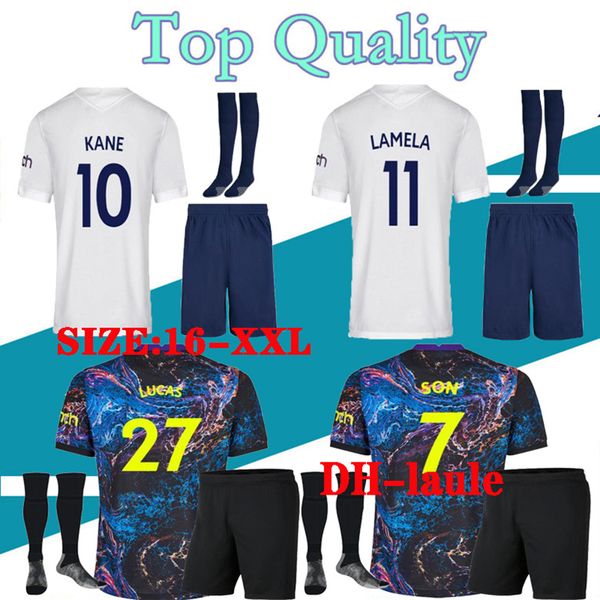

21 22 tottenham bale kane soccer jersey hojbjerg bergwijn lo celso spurs 2021 2022 dele son child football shirt uniforms men set boys suit, Black;yellow